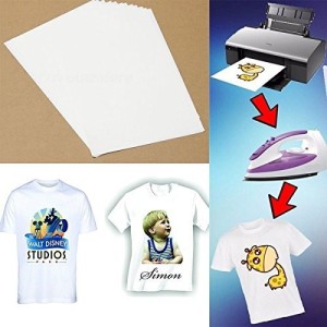 10Pcs A4 Heat Transfer Paper for DIY T-Shirt Painting Iron-On Paper for  Light Fabric