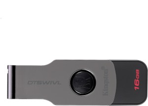 Kingston Data Traveler SWIVL 16 GB Pen Drive(Black)