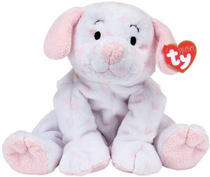 TY Lovesy White Dog with Pink Ears 9.4 cm Lovesy White Dog