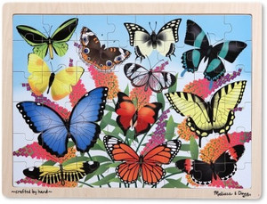 MELISSA DOUG Butterfly Garden Wooden Jigsaw Puzzle Butterfly