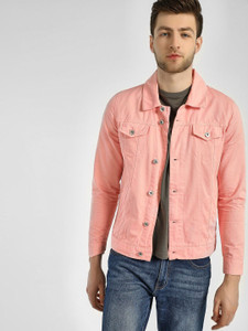 Women Rust Cropped Denim Jacket