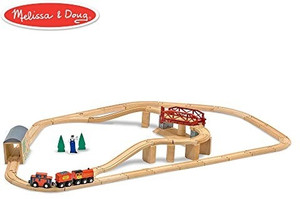 Melissa & doug swivel bridge train set on sale
