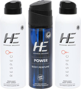 He respect sales perfumed body spray