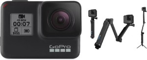 gopro hero7 (with 3 way mount) sports and action camera(black, 12 mp)