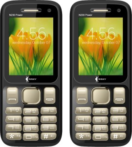 Ssky N230 Power Combo of Two Mobiles(Black & Gold)