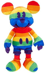 DISNEY Gay Days Pride Mickey Mouse Plush Rainbow 2019 NWT 12.6