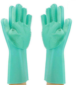 Finemart Magic Silicone Dish Washing Gloves Silicon Cleaning Gloves Silicon Hand Gloves Wet and Dry Glove Set Price in India Buy Finemart Magic