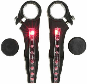 GADGET DEALS Set of 2 Cycle Handlebar Light Warning LED Bicycle