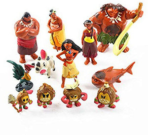 RVM Toys Moana Set of 12 Pcs Action Figure Toy Moana Set of 12
