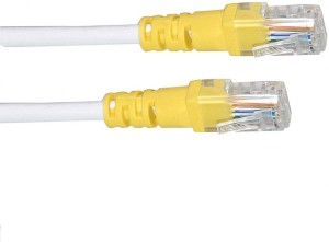 RIVER FOX Lan Cable 1.5 Meters Cat 5e Ethernet Network Patch Cable 1.5 m Patch Cable(Compatible with Networking, White, One Cable)