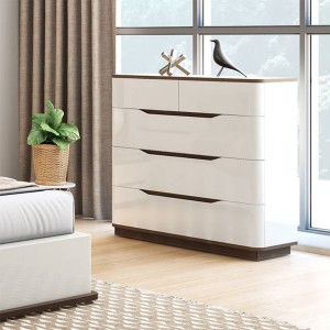 urban ladder baltoro high gloss engineered wood free standing chest of drawers(finish color - white)