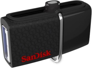 SanDisk Dual drive Otg 3.0 128 GB Pen Drive(Black)