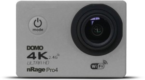 domo nrage action pro4 4k camera nrage action pro4 4k camera with remote silver sports and action camera(silver, 16 mp)
