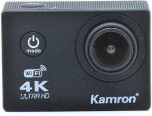 kamron k6+ 4k ultra hd 16mp wifi, waterproof sports action camera sports and action camera(black, 16 mp)