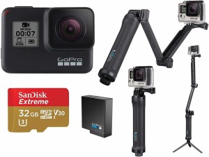 gopro hero7 black (special bundle) sports and action camera(black, 12 mp)