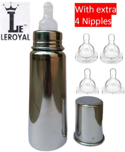 Steel bottle with shop nipple