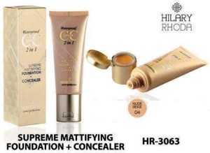 Hilary Rhoda Waterproof cc cream 2 in 1 Supreme Mattifying Foundation +  Concealer, for Personal- Nude Beige Concealer - Price in India, Buy Hilary  Rhoda Waterproof cc cream 2 in 1 Supreme