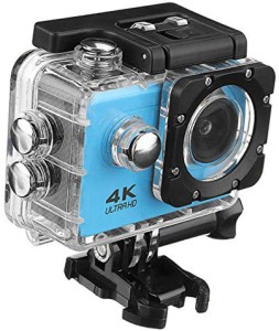 piqancy 4k action camera ultra hd wifi sport 2" lcd screen 170d wide-angle waterproof helmet cam mini camcorder sports and action camera(blue, 16 mp)