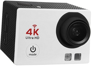 piqancy 4k ultra hd water resistant sports wi fi action camera with remote control sports and action camera(white, 16 mp)