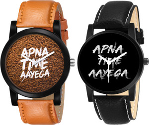 SWADESI STUFF Analog Watch For Boys Girls Buy SWADESI STUFF Analog Watch For Boys Girls New Stylish APNA TIME AAYEGA Multicolor Watch combo of 2 Online at