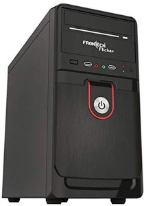 Frontech Computer Cabinet Flicker microATX.µATX, Supports only microATX Motherboard is 9.6 × 9.6 inches (244 × 244 mm) mid tower Cabinet(Black)