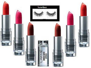 luxurious eyelashes lakme enrich lipstick pack of 6 Price in