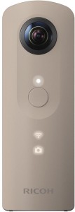 ricoh sc 360 theta sc spherical camera (beige) sports and action camera(beige, 12 mp)