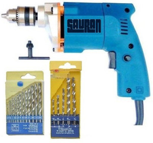 Sauran Power Drill With bits for wood iron wall Multicolour 10mm
