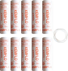 Kemflo Spun Filter Pack Of 10 Orange And 1/4 White Pipe 1 miter Solid Filter Cartridge(0.005, Pack of 10)