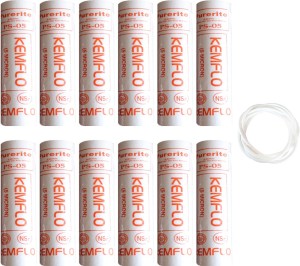Kemflo Spun Filter Pack Of 12 Orange And 1/4 White Pipe 1 miter Solid Filter Cartridge(0.005, Pack of 12)