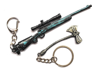 Swag Brother PUBG Black And Blue M24 With AXE Key Chain Price in