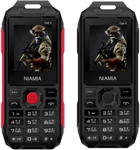 Niamia Cad V Combo of Two Mobiles(Red, Black)