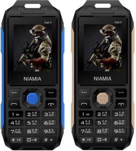 Niamia Cad V Combo of Two Mobiles(Blue, Gold)