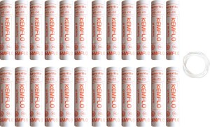 Kemflo Spun Filter Pack Of 24 Orange And 1/4 White Pipe 1 miter Solid Filter Cartridge(0.005, Pack of 24)
