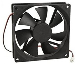 Rebhim 12 V DC Cabinet 3-Inch Square Cooling fan colore Cooler(Black)