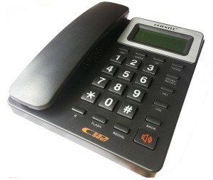 fayby Caller ID Phone - Black Corded Landline Phone(Black)