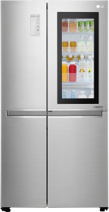 lg 687 l frost free side by side refrigerator(noble steel, gc-q247csbv)