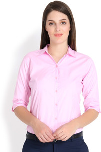 Niyo Girls Women Solid Formal Pink Shirt Buy Niyo Girls Women