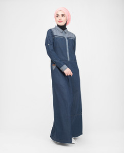 New denim abaya design 2019 cheap