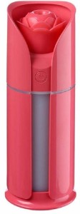 SALES HUB Rose Shape Humidifier Air Purifier USB Desktop Air Humidifier Mini with LED Portable Room Air Purifier(Multicolor)