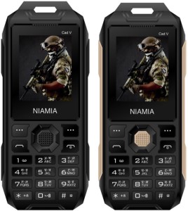 Niamia Cad V Combo of Two Mobiles(Black&Gold)
