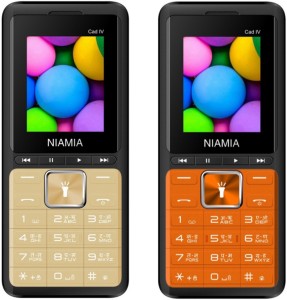 Niamia Cad IV Combo of Two Mobiles(Orange&Gold)