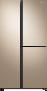 Samsung 689 L Frost Free Side by Side Inverter Technology Star (2019) Refrigerator(Gentle Gold, RS73R5561F8)