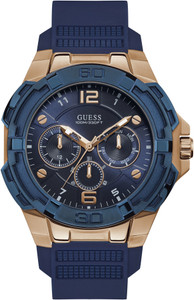 Guess blue dial shop multifunction men's watch w1049g2