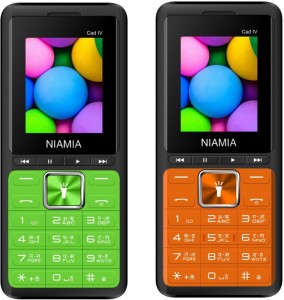 Niamia Cad IV Combo of Two Mobiles(Green&Orange)