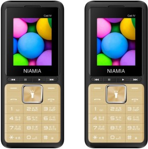 Niamia Cad IV Combo of Two Mobiles(Gold)