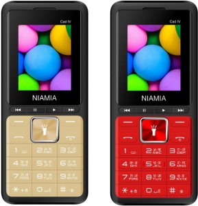 Niamia Cad IV Combo of Two Mobiles(Gold&Red)