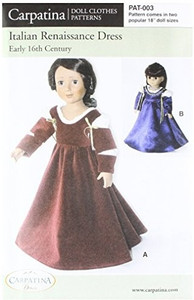 Carpatina Pattern for Italian Renaissance Dress fits 18 American