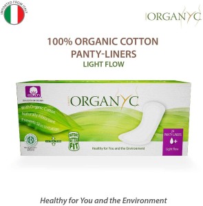 Organyc 100% Certified Organic Cotton Panty Liner, Light Flow, 24 Count 