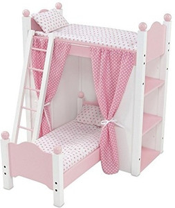 Emily Rose Doll Clothes 18 Inch Doll Bed Furniture White Loft Bunk